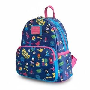 Disney Parks 2024 Loungefly Mini Backpack Mickey Minnie AOP NWT